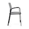 Lesro Newport Hip Chair Metal Frame, Black, RS Fog Upholstery NP1161 - alternate 3